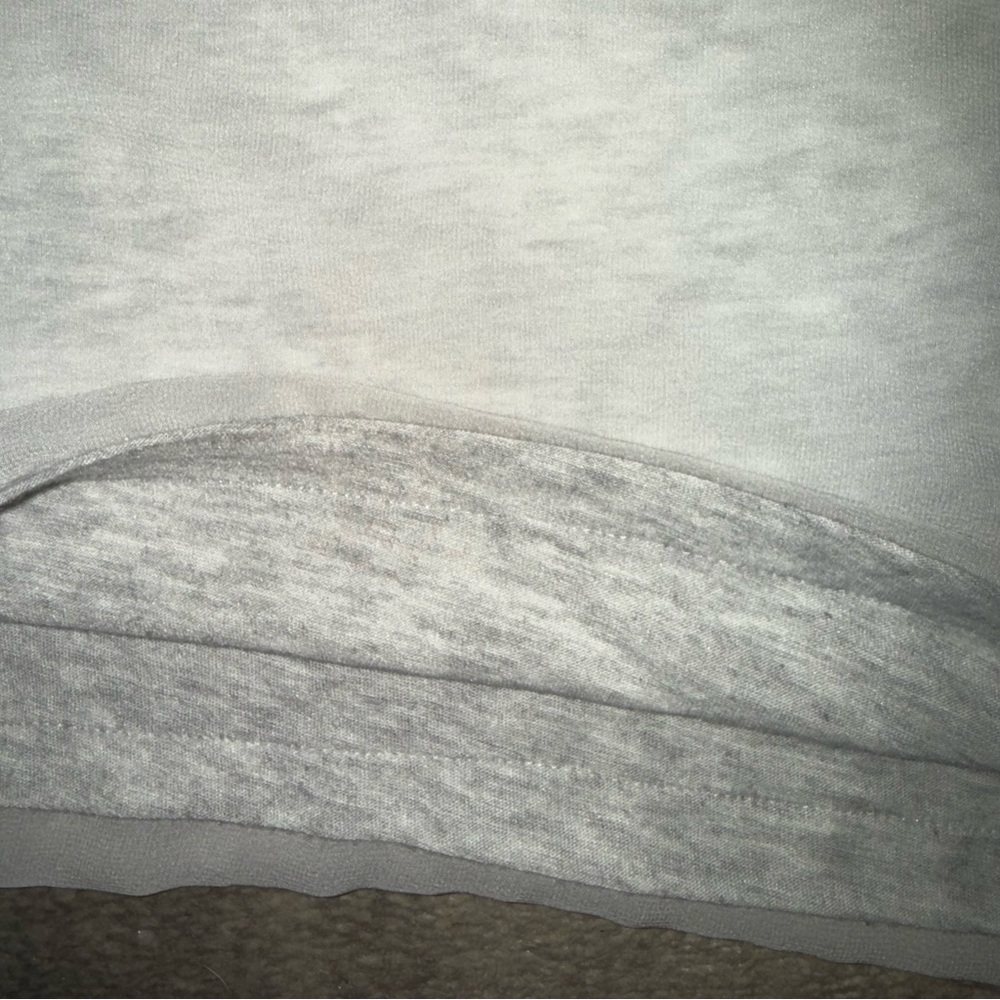 Zara Gray T-Shirt with Sheer Layer - Picture 5 of 11